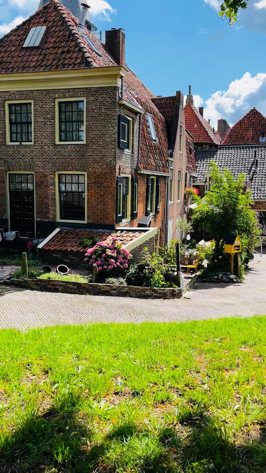 Traditional Dutch homes in a smaller town